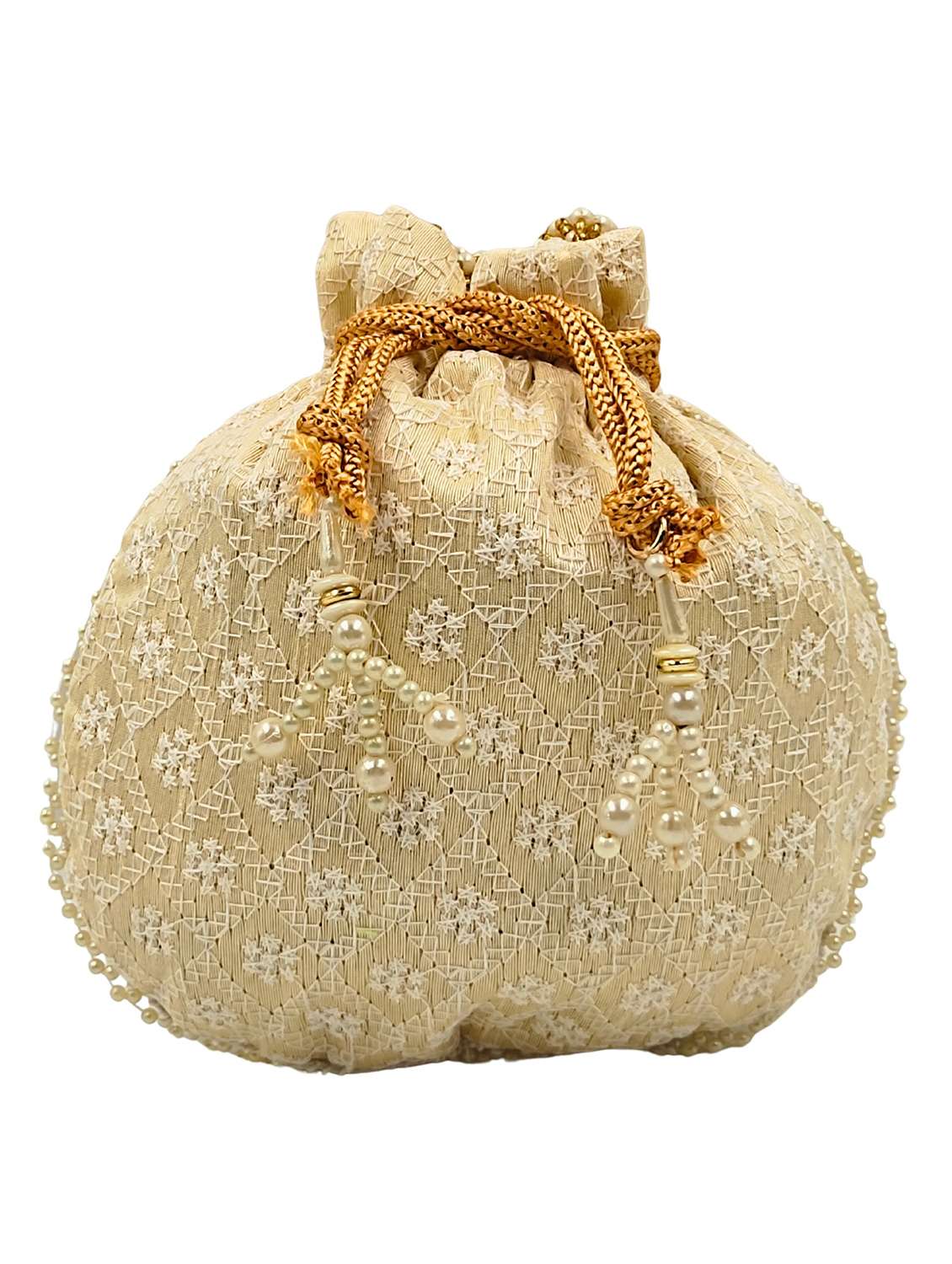 women embroidered potli bag with drawstring - 22079560 -  Standard Image - 1