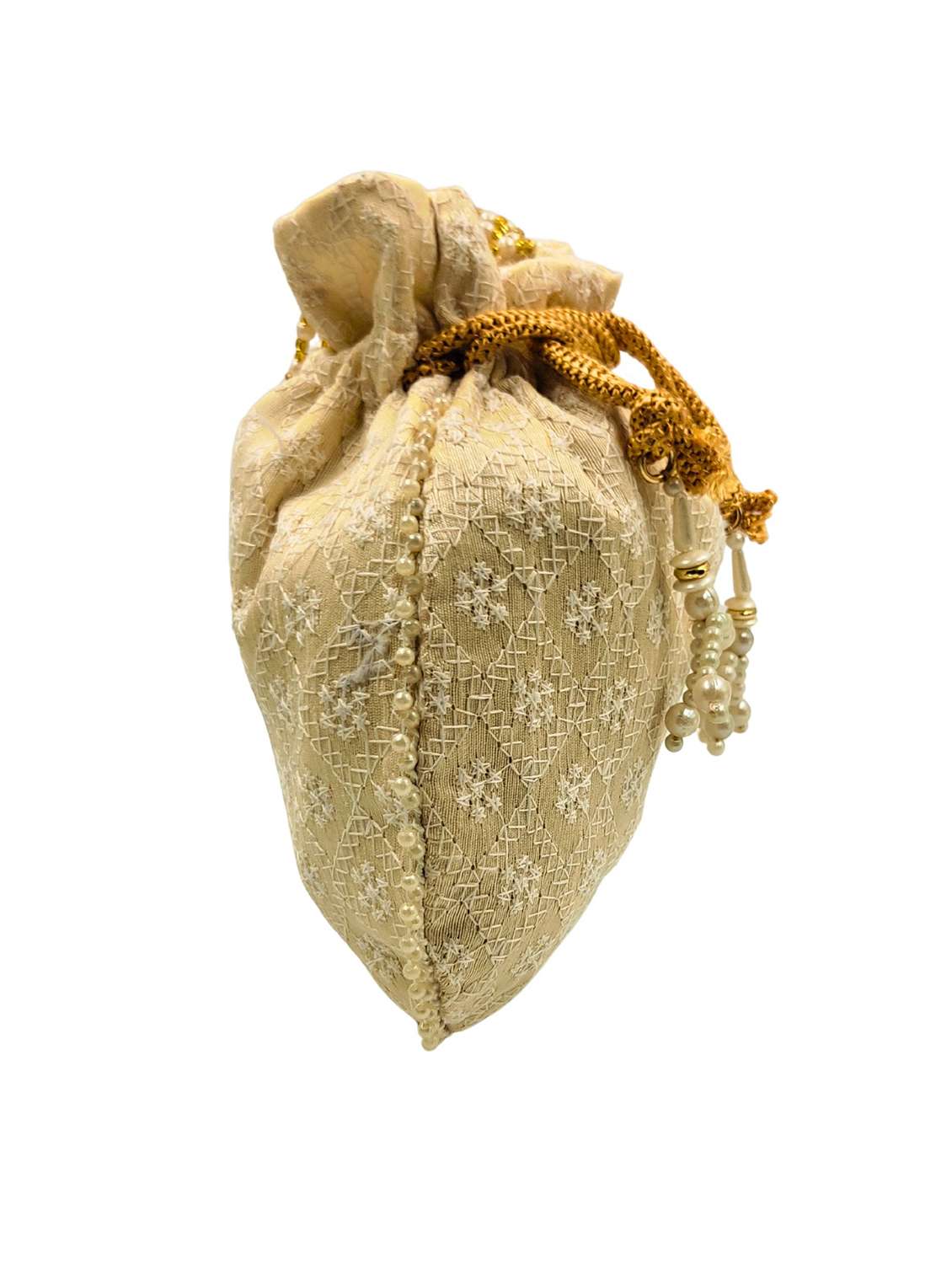 women embroidered potli bag with drawstring - 22079560 -  Standard Image - 4