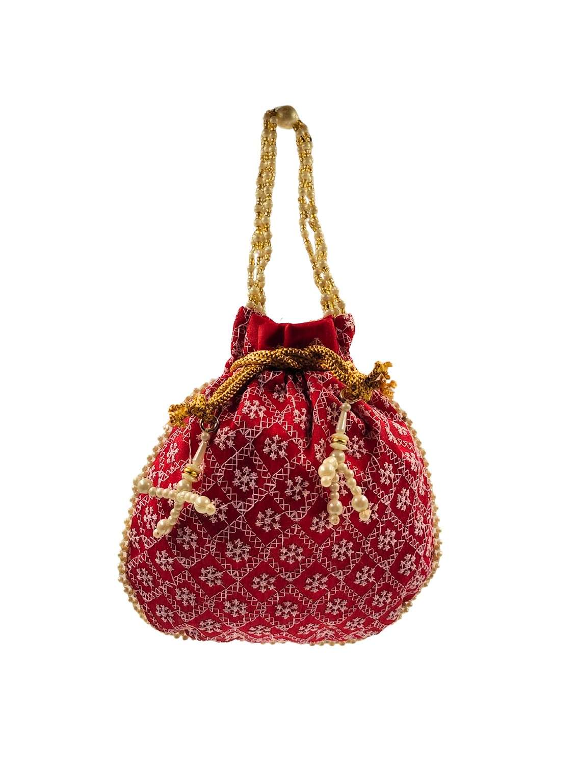 women embroidered potli bag with drawstring - 22079561 -  Zoom Image - 0