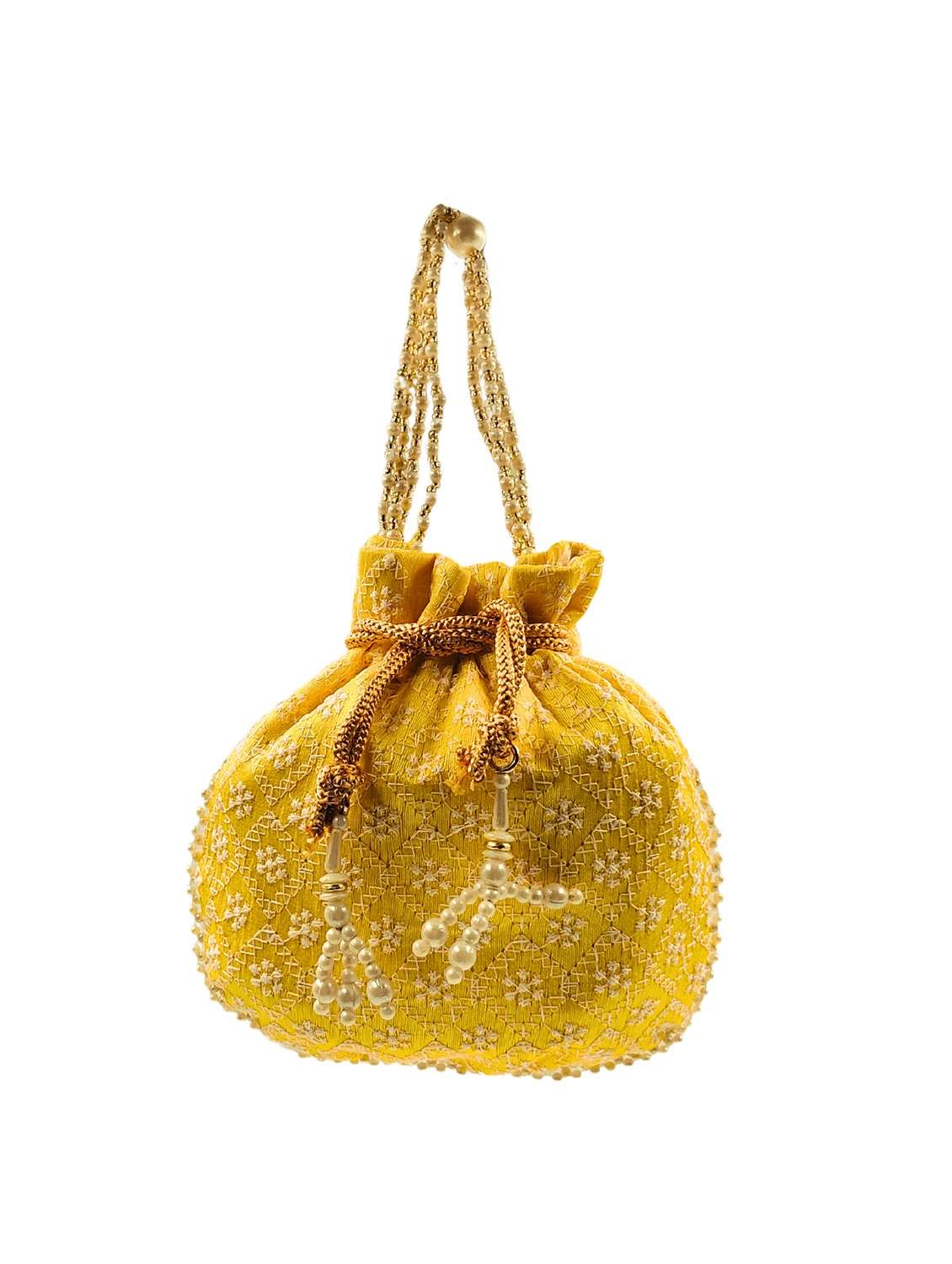 women embroidered potli bag with drawstring