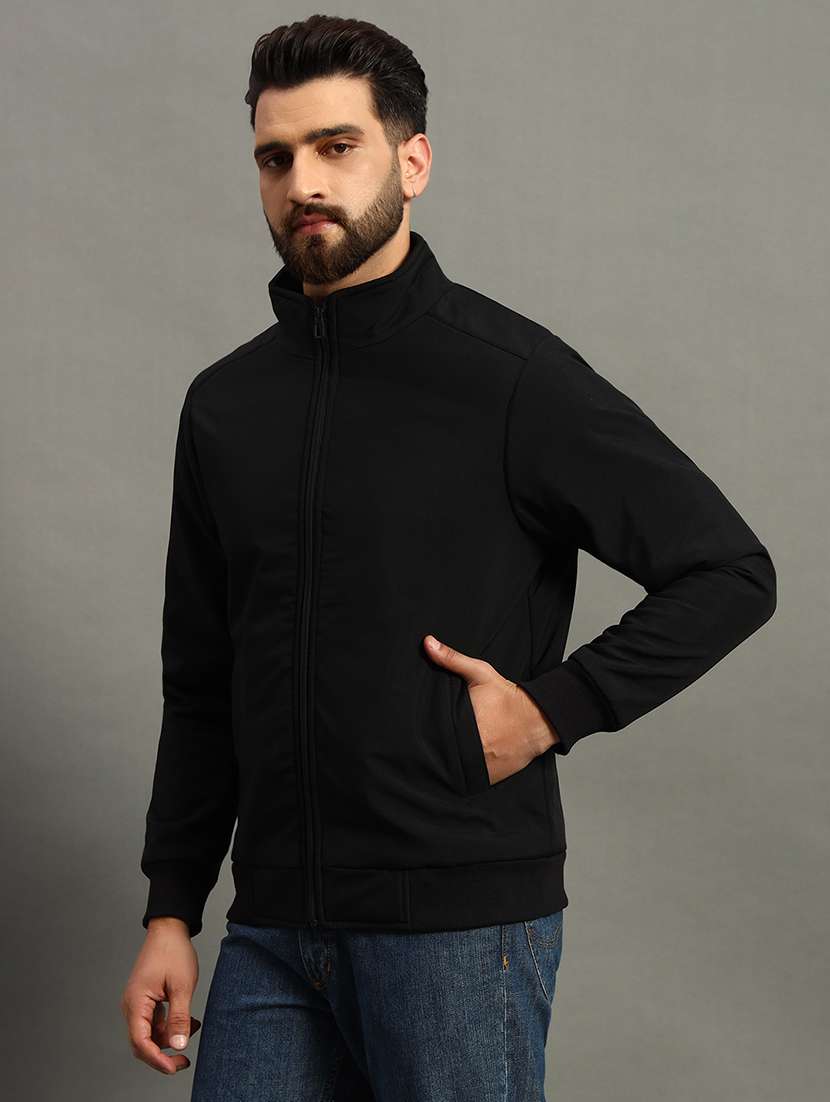 men solid long sleeve bomber jacket - 22079591 -  Standard Image - 1