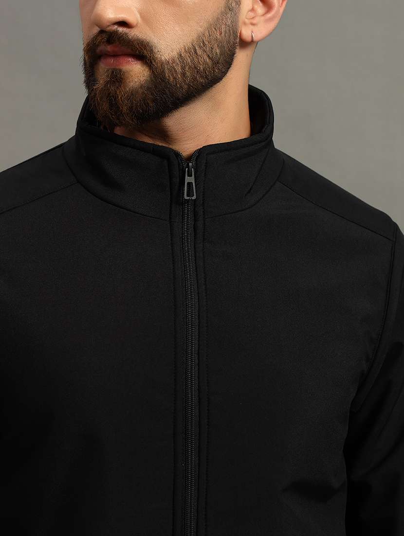 men solid long sleeve bomber jacket - 22079591 -  Standard Image - 4