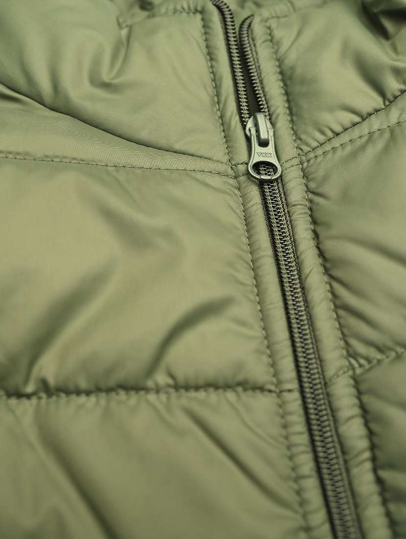 men solid long sleeve puffer jacket - 22079599 -  Standard Image - 4