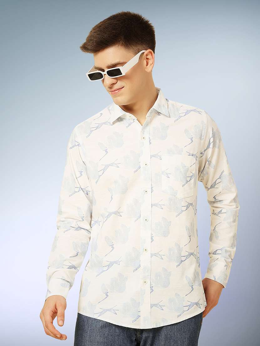 blue cotton casual shirt