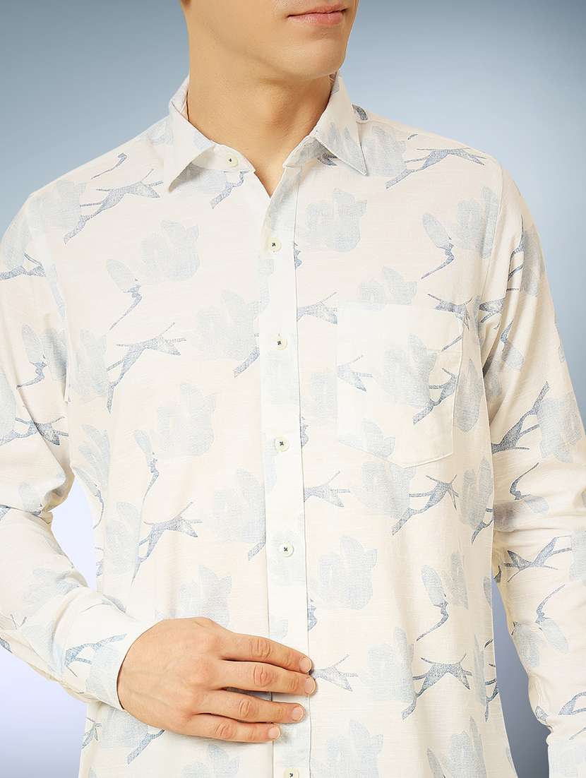 blue cotton casual shirt - 22079654 -  Standard Image - 4