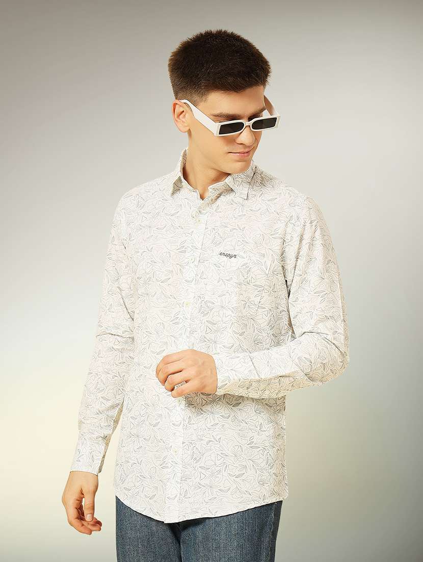 grey cotton casual shirt