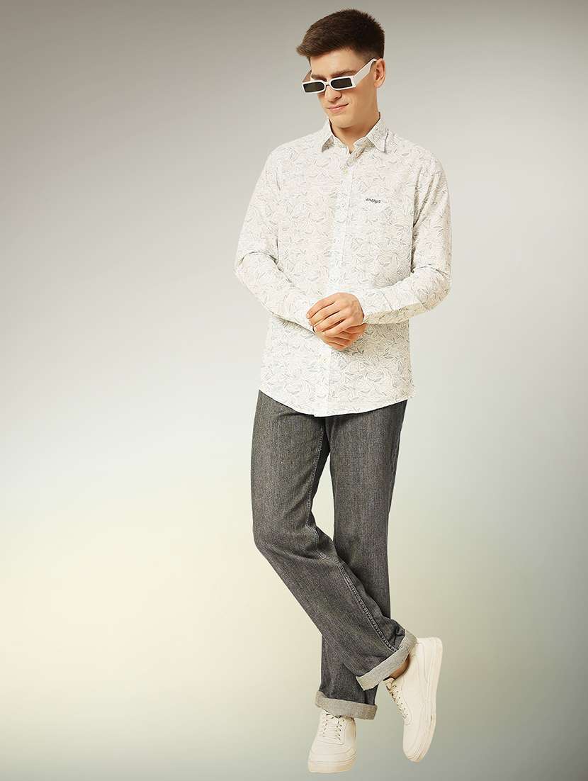 grey cotton casual shirt - 22079656 -  Standard Image - 4