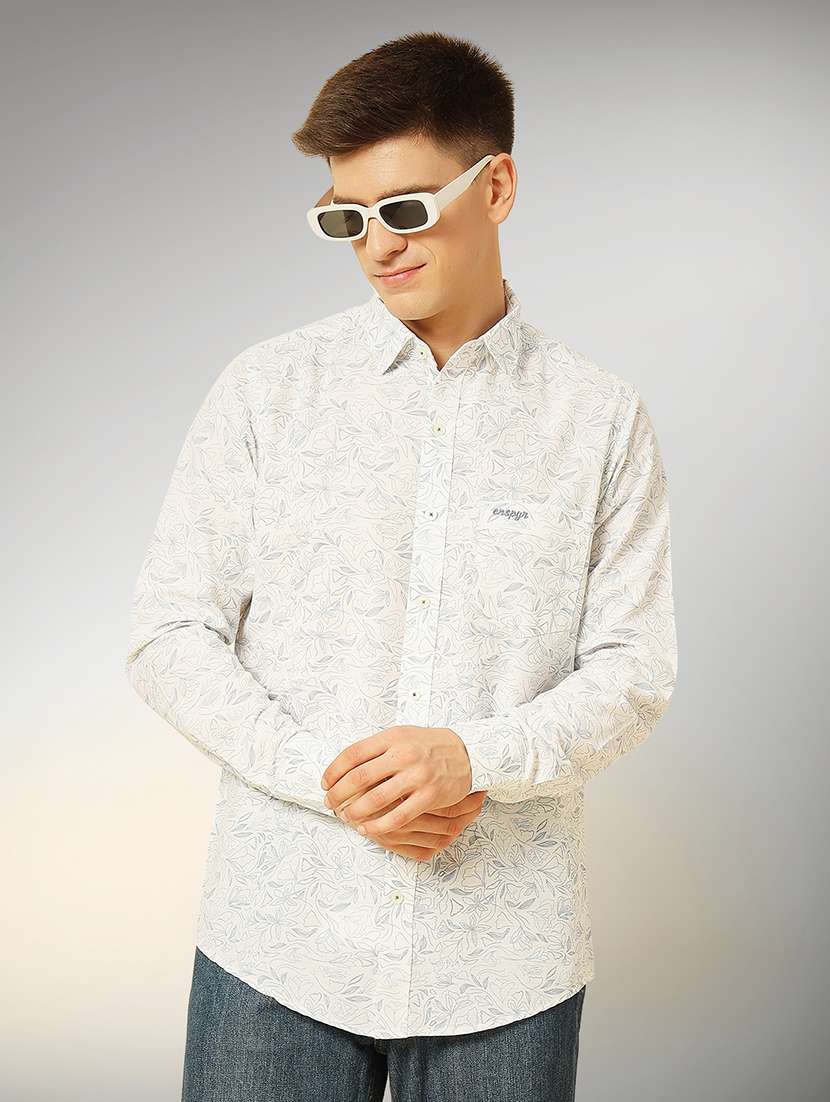 blue cotton casual shirt
