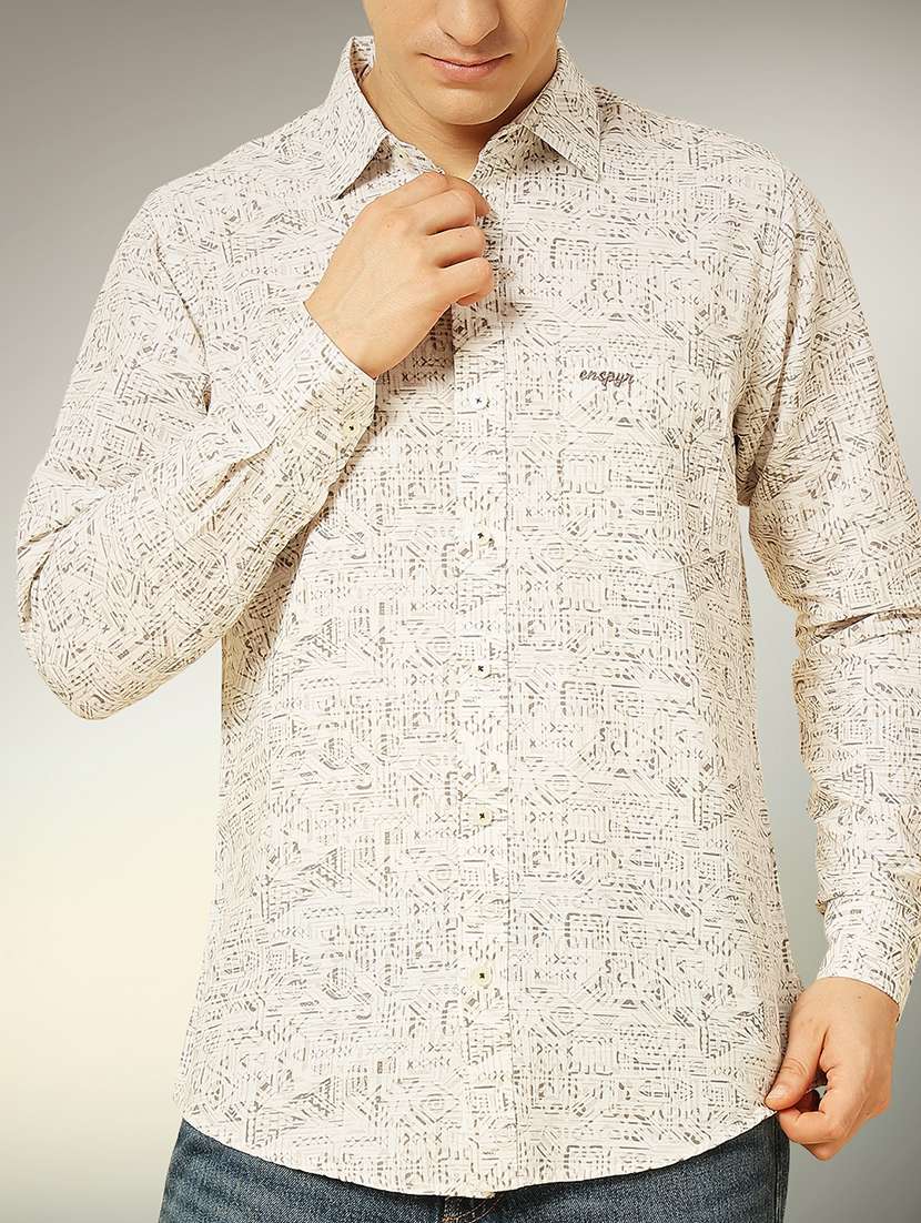 brown cotton casual shirt - 22079661 -  Standard Image - 4