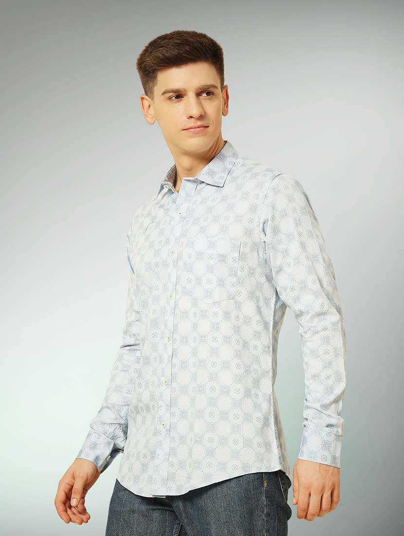 blue cotton casual shirt - 22079665 -  Standard Image - 1
