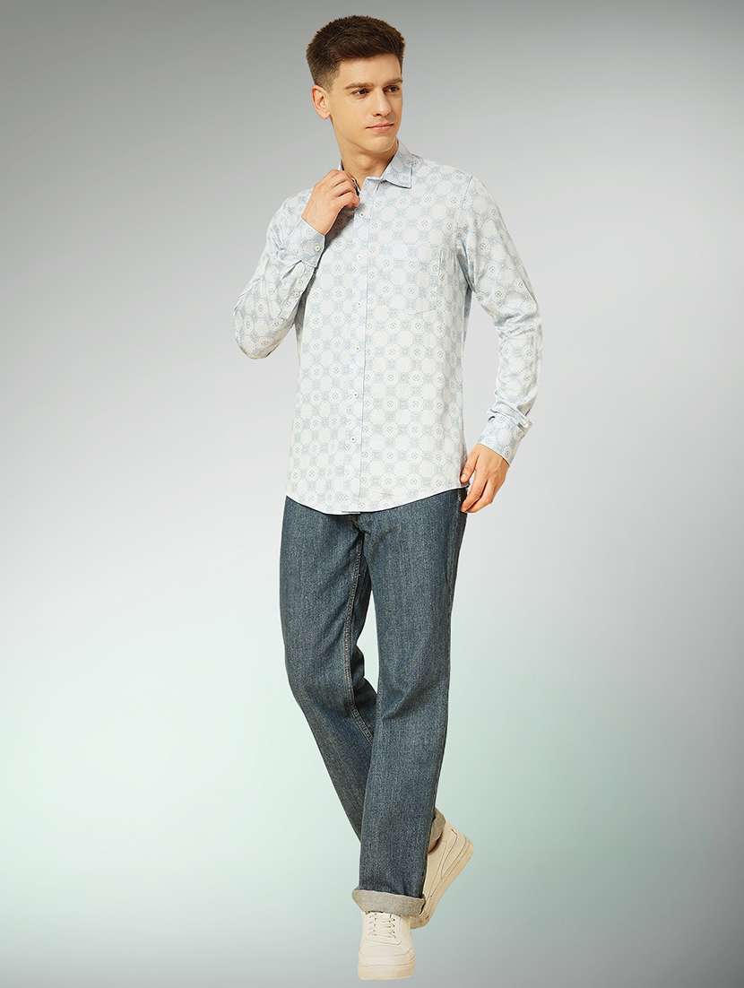 blue cotton casual shirt - 22079665 -  Standard Image - 4