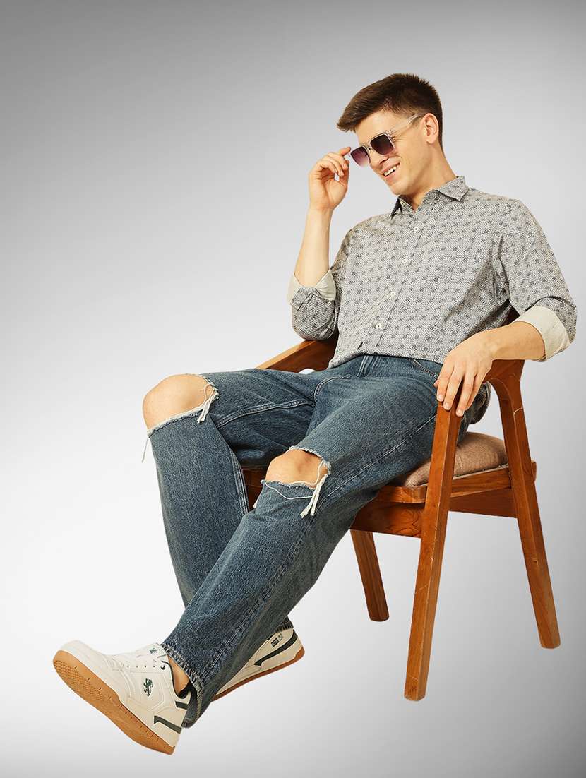 black cotton casual shirt - 22079667 - Standard Image - 4