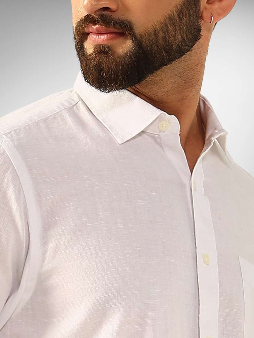 men solid long sleeve regular fit casual shirt - 22079699 - Standard Image - 4