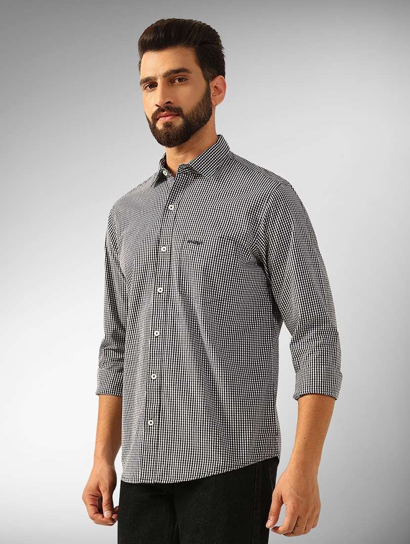 men checkered long sleeve regular fit casual shirt - 22079701 -  Standard Image - 1