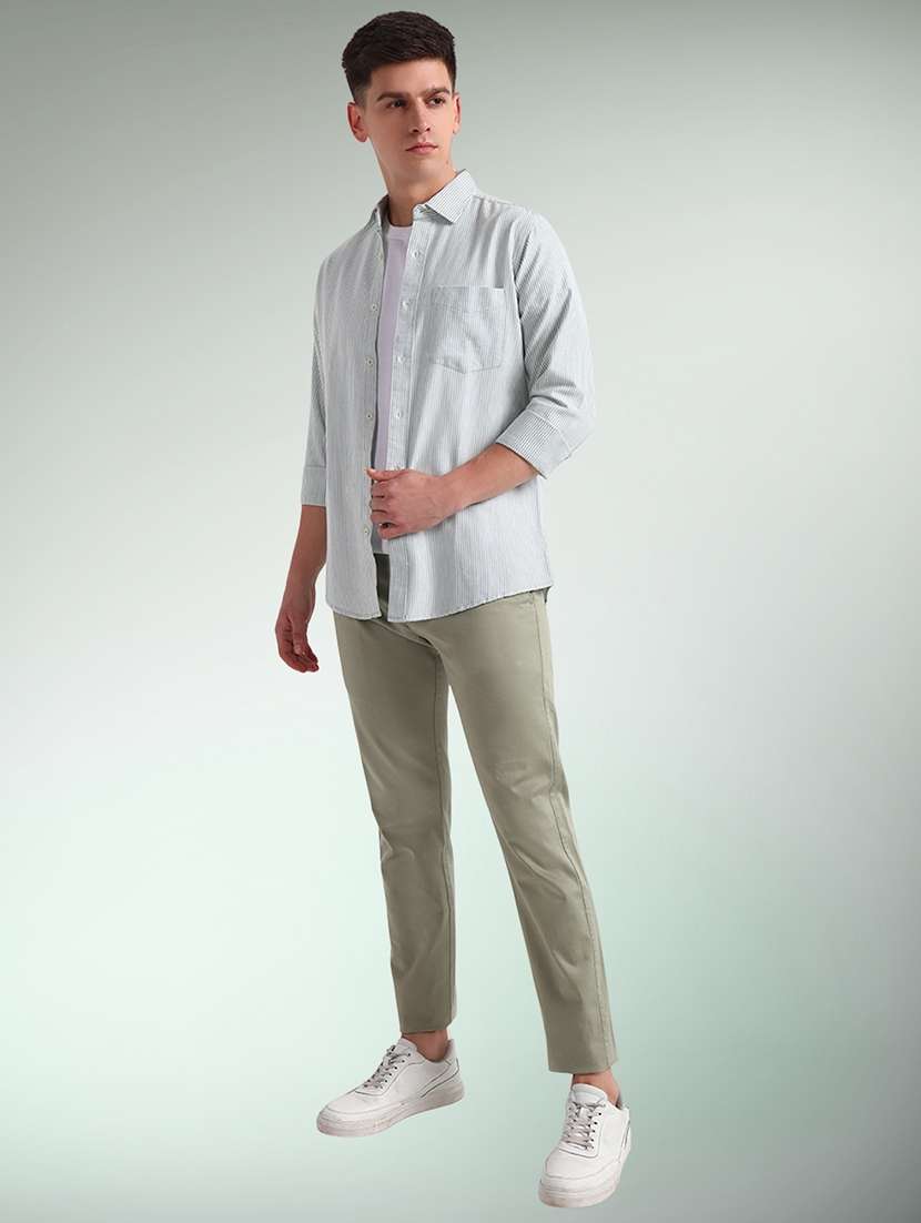 men striped long sleeve regular fit casual shirt - 22079709 - Standard Image - 4
