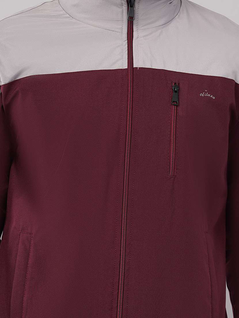 men color block long sleeve windcheater jacket - 22079782 -  Standard Image - 4