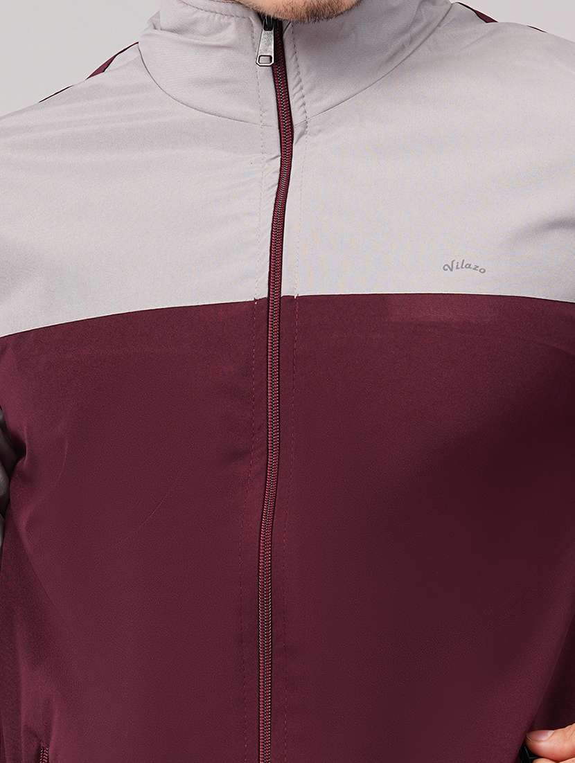 men color block long sleeve windcheater jacket - 22079785 -  Standard Image - 4