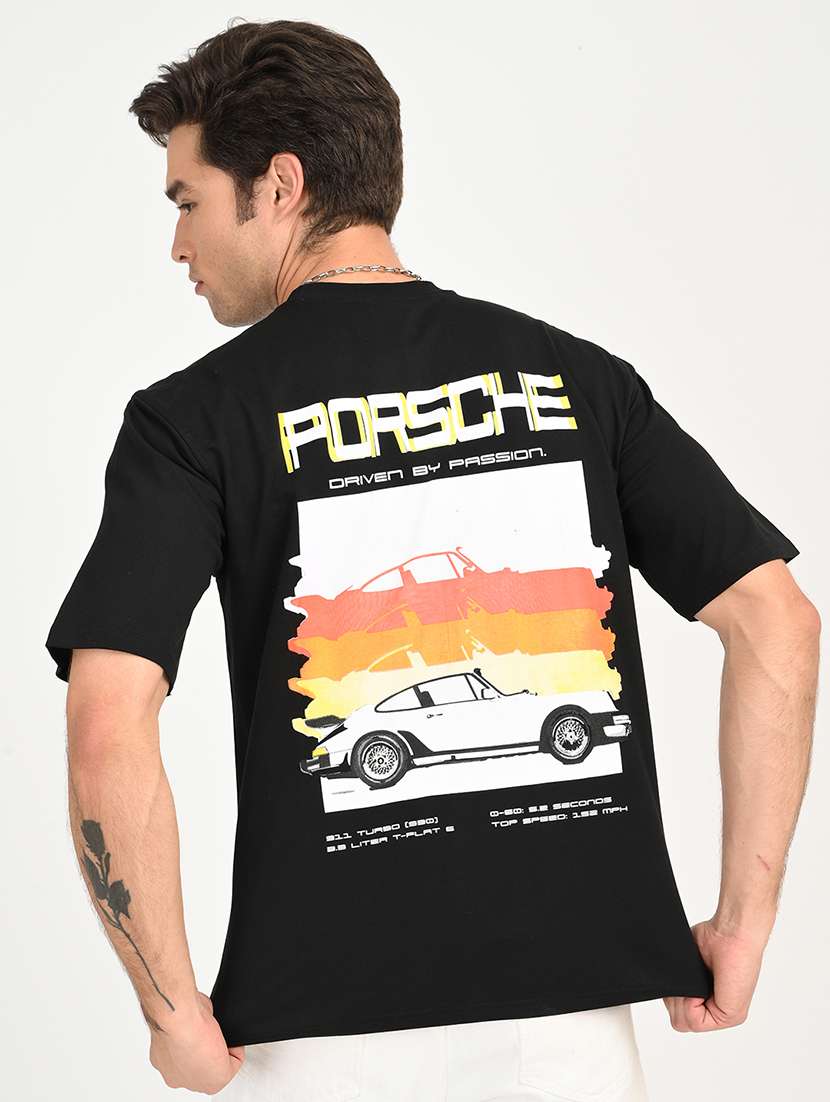 men printed short sleeve loose fit t-shirt