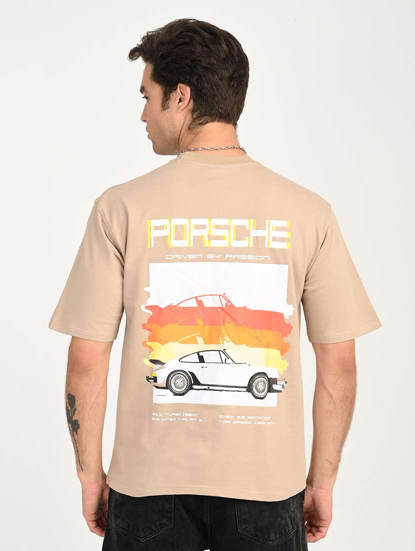 men printed short sleeve loose fit t-shirt