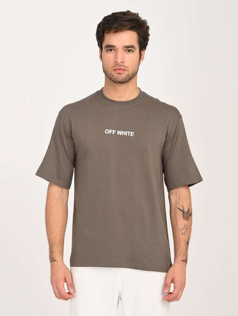 men solid short sleeve loose fit t-shirt