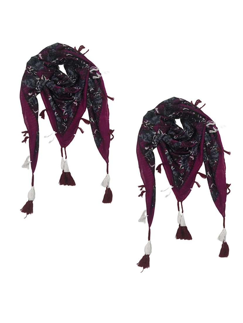 women pack of 2 scarf with tassels - 22079951 - Zoom Image - 0