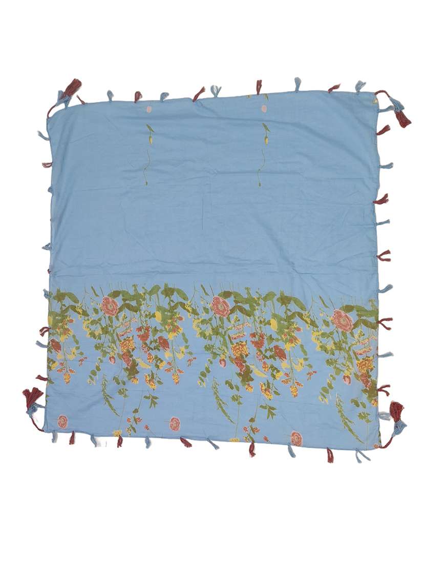 women floral printed scarf with tassels - 22079954 - Standard Image - 1