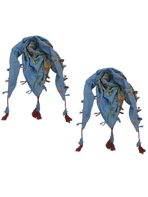 women pack of 2 scarf with tassels - 22079955 -  Standard Image - 0