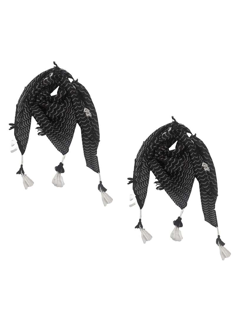 women pack of 2 scarf with tassels