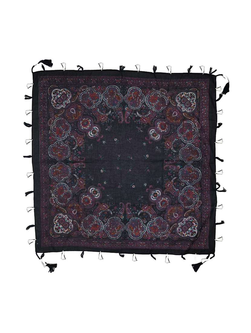 women floral printed scarf with tassels - 22079958 -  Standard Image - 1