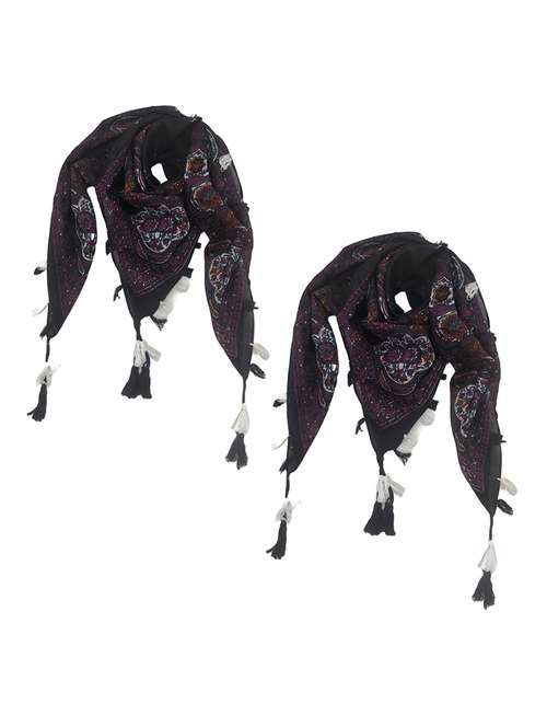 women pack of 2 scarf with tassels - 22079959 -  Standard Image - 0