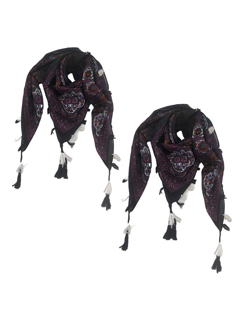 women pack of 2 scarf with tassels - 22079959 -  Zoom Image - 0