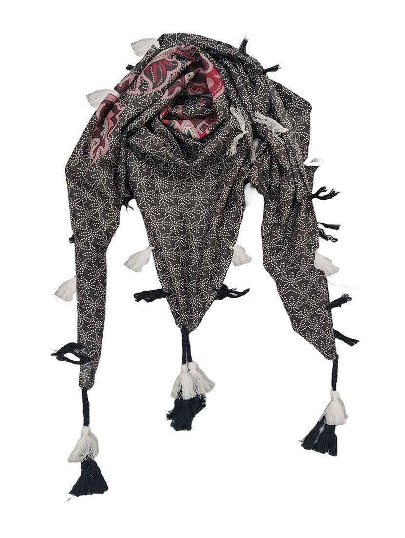 women pack of 2 scarf with tassels - 22079965 -  Standard Image - 1