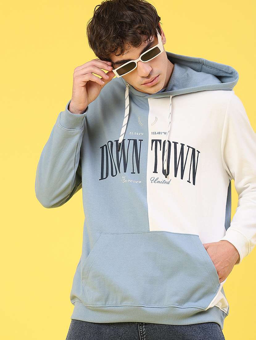 men color block long sleeve regular fit sweatshirt