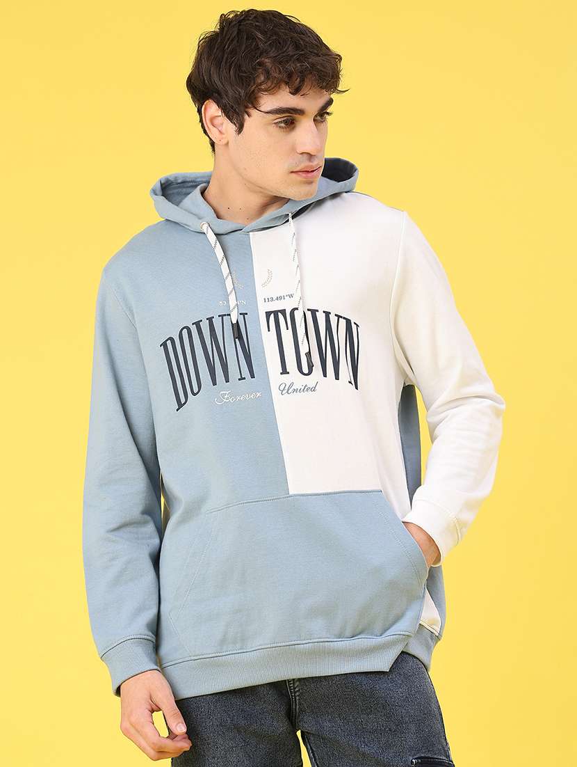 men color block long sleeve regular fit sweatshirt - 22080068 -  Standard Image - 1