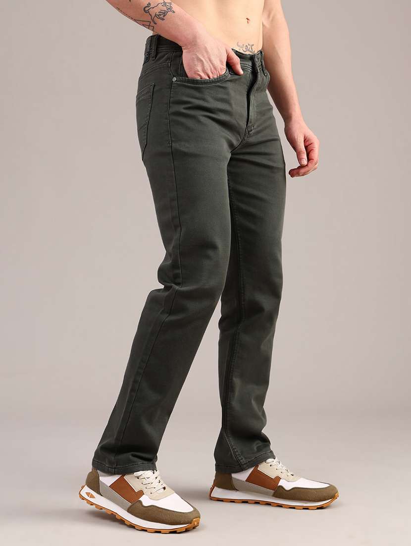 men plain mid rise full length jeans - 22080253 -  Standard Image - 1