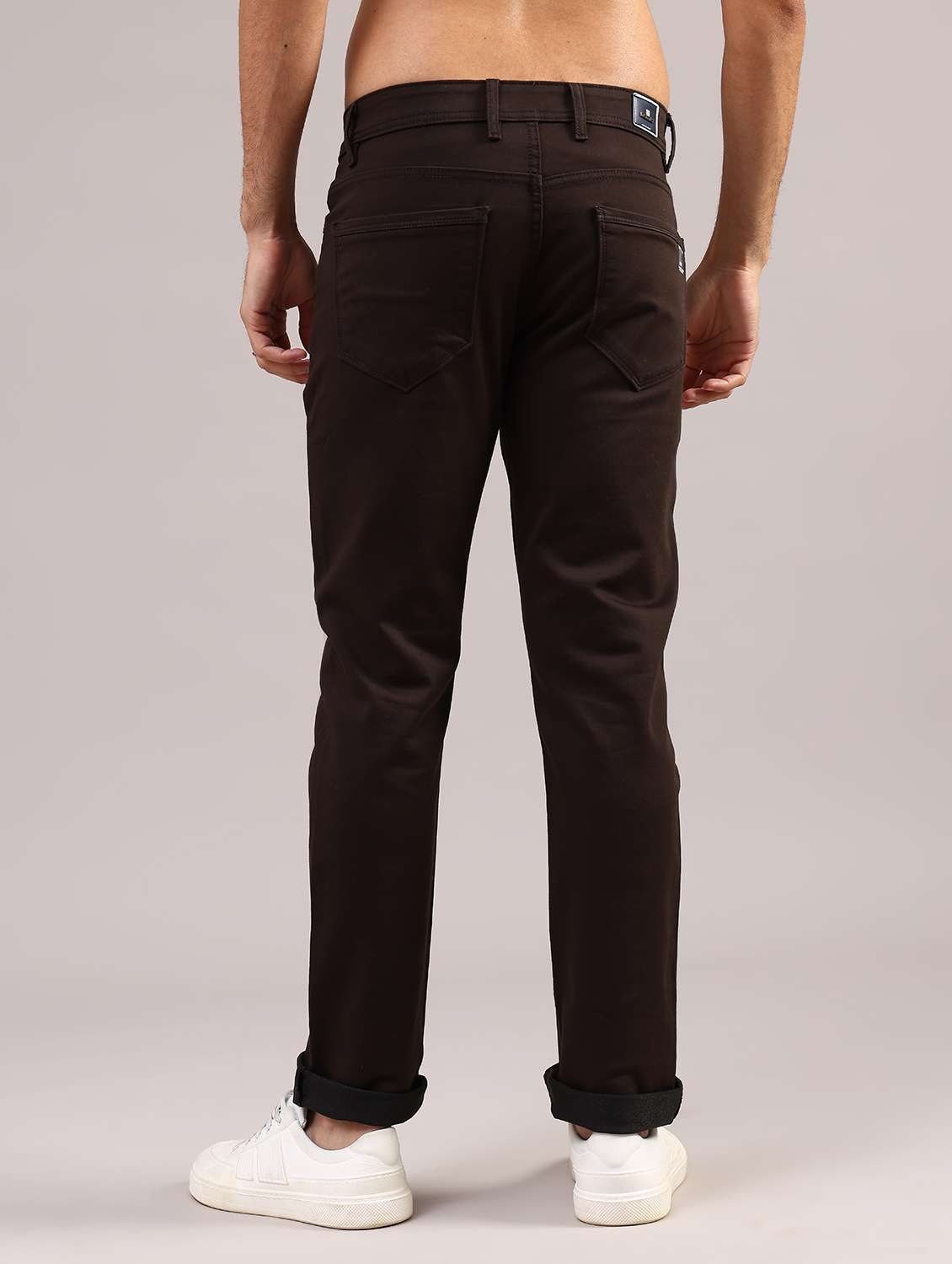 men plain mid rise full length jeans - 22080262 -  Standard Image - 4