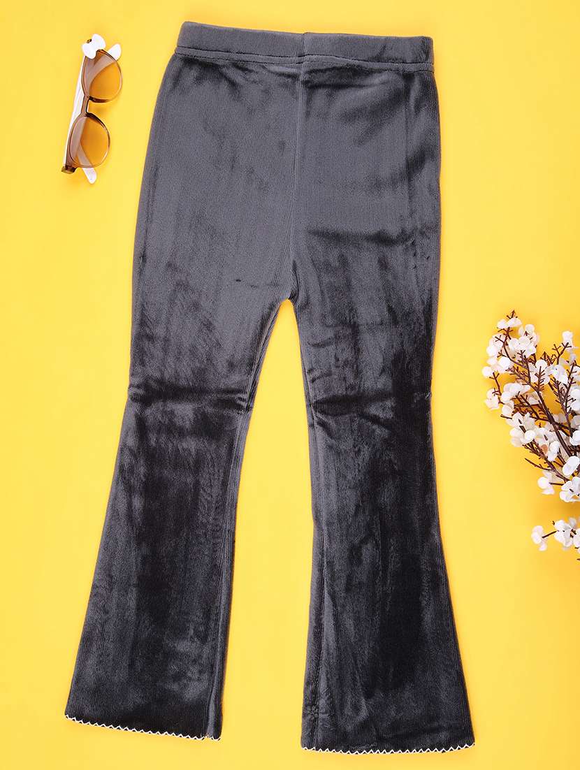 girls solid mid rise pyjama - 22080481 -  Standard Image - 1