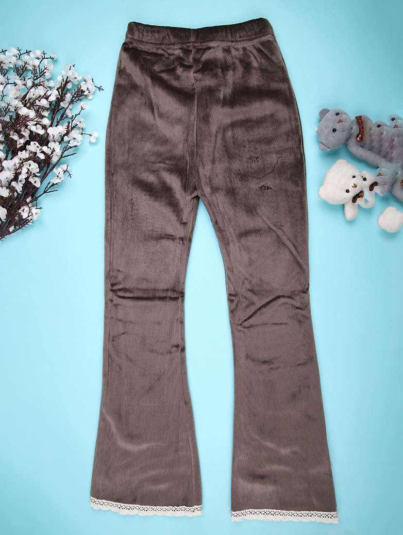 girls solid mid rise pyjama - 22080489 -  Standard Image - 1