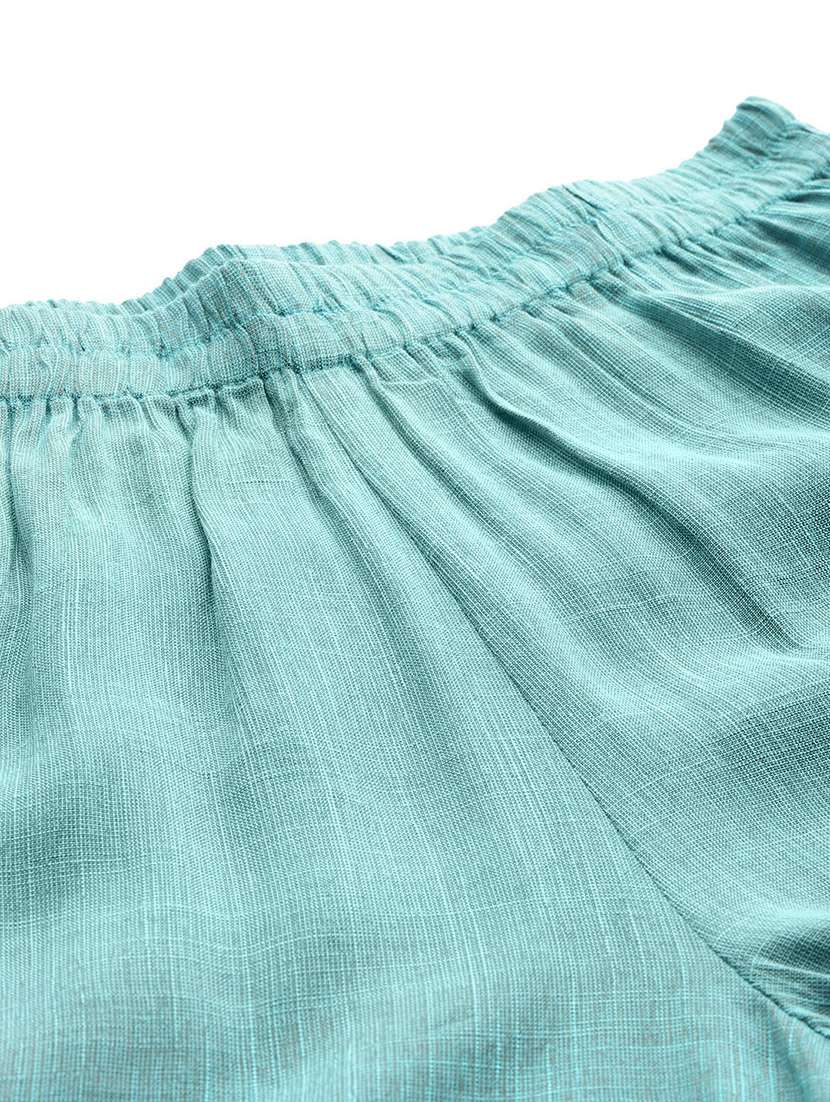 women solid top and palazzo co-ord set - 22080535 -  Standard Image - 6