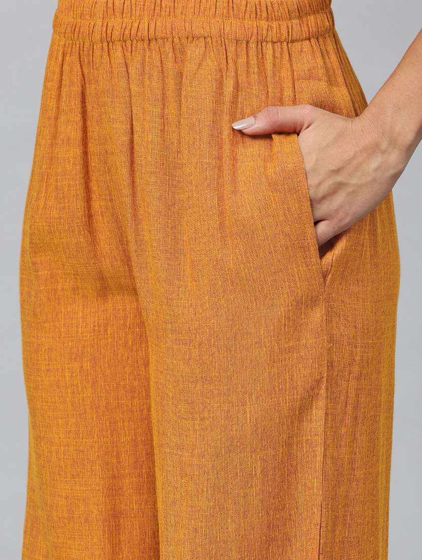 women solid top and palazzo co-ord set - 22080537 -  Standard Image - 4