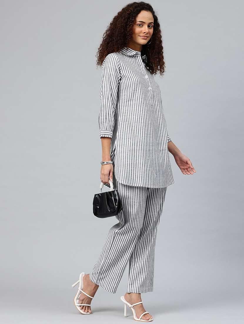 women striped top and trouser co-ord set