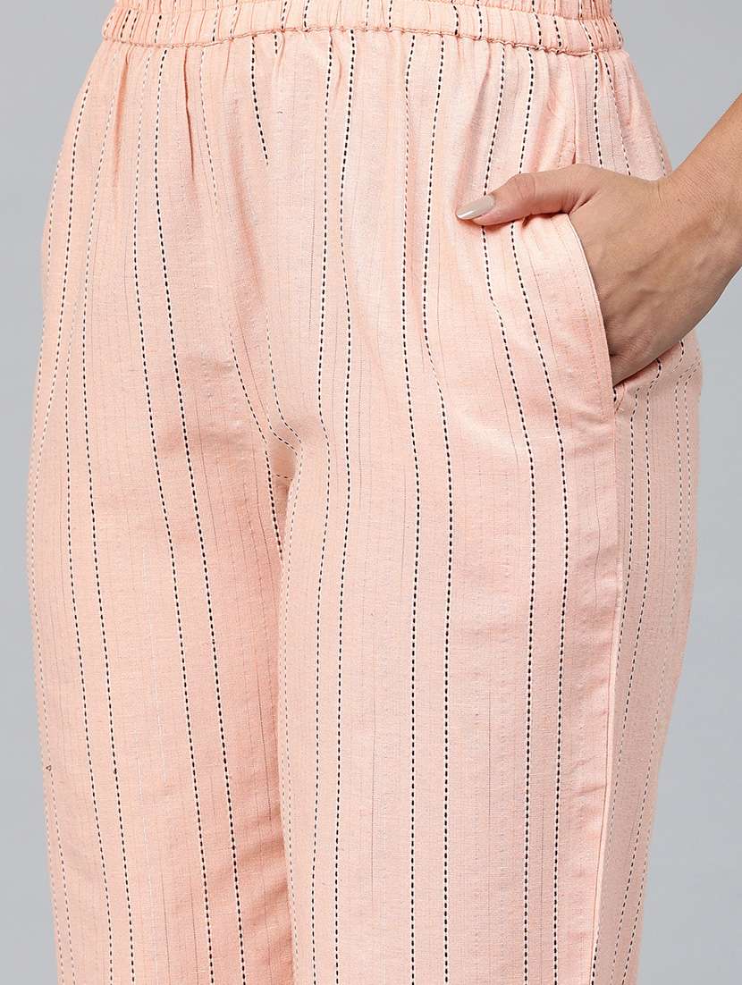 women striped top and palazzo co-ord set - 22080543 -  Standard Image - 4