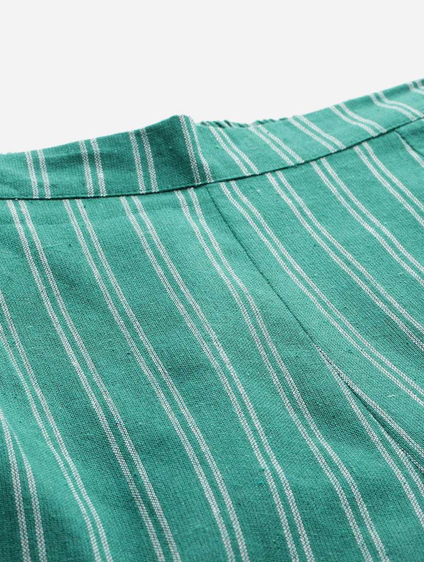 women striped three quarter sleeve co-ord set - 22080547 - Standard Image - 6