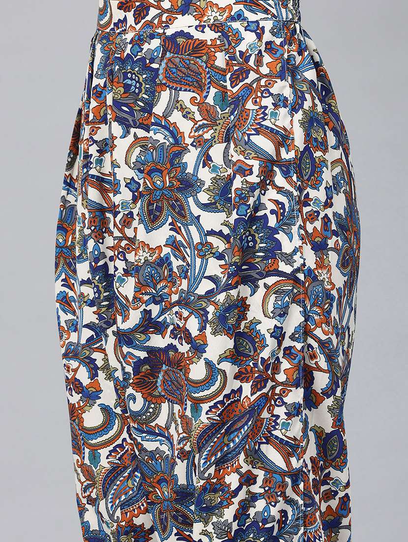 women printed three quarter sleeve co-ord set - 22080549 -  Standard Image - 4