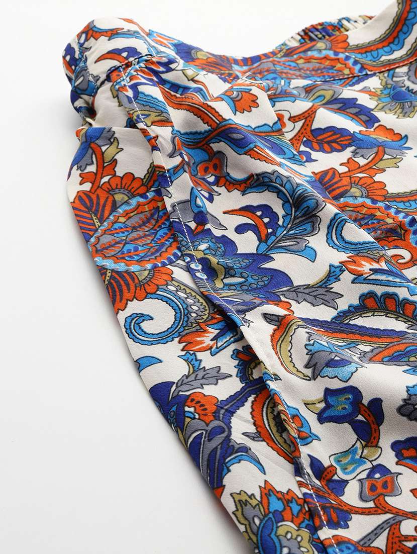 women printed three quarter sleeve co-ord set - 22080549 -  Standard Image - 6