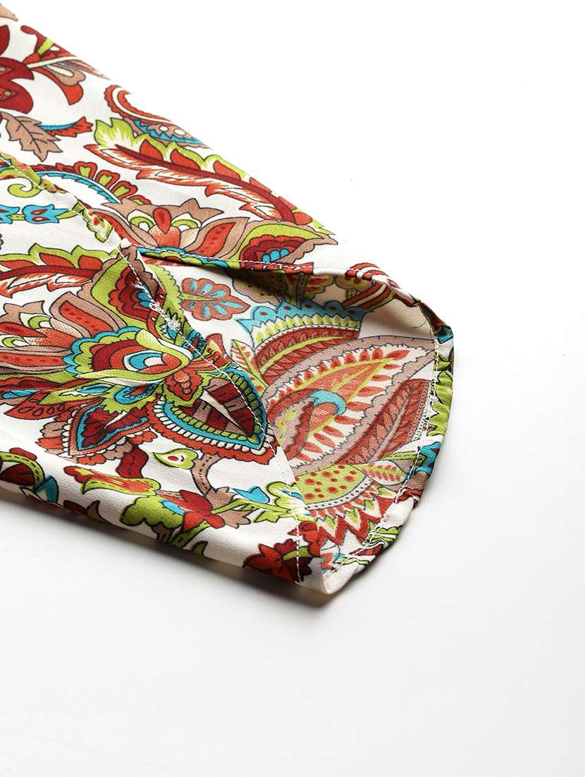 women printed three quarter sleeve co-ord set - 22080550 - Standard Image - 6