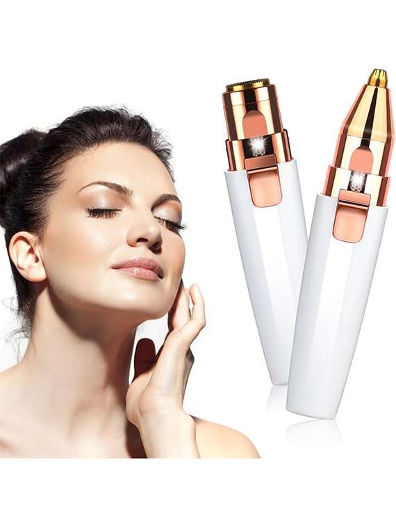 high quality battery operated 2in1 hair trimmer for face and brows - 22080579 - Standard Image - 1