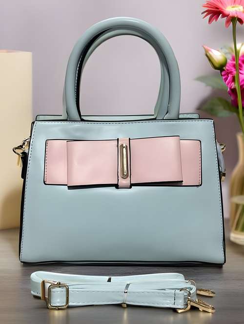 handbag bow detail pastel shade bag - 22080785 - Standard Image - 0