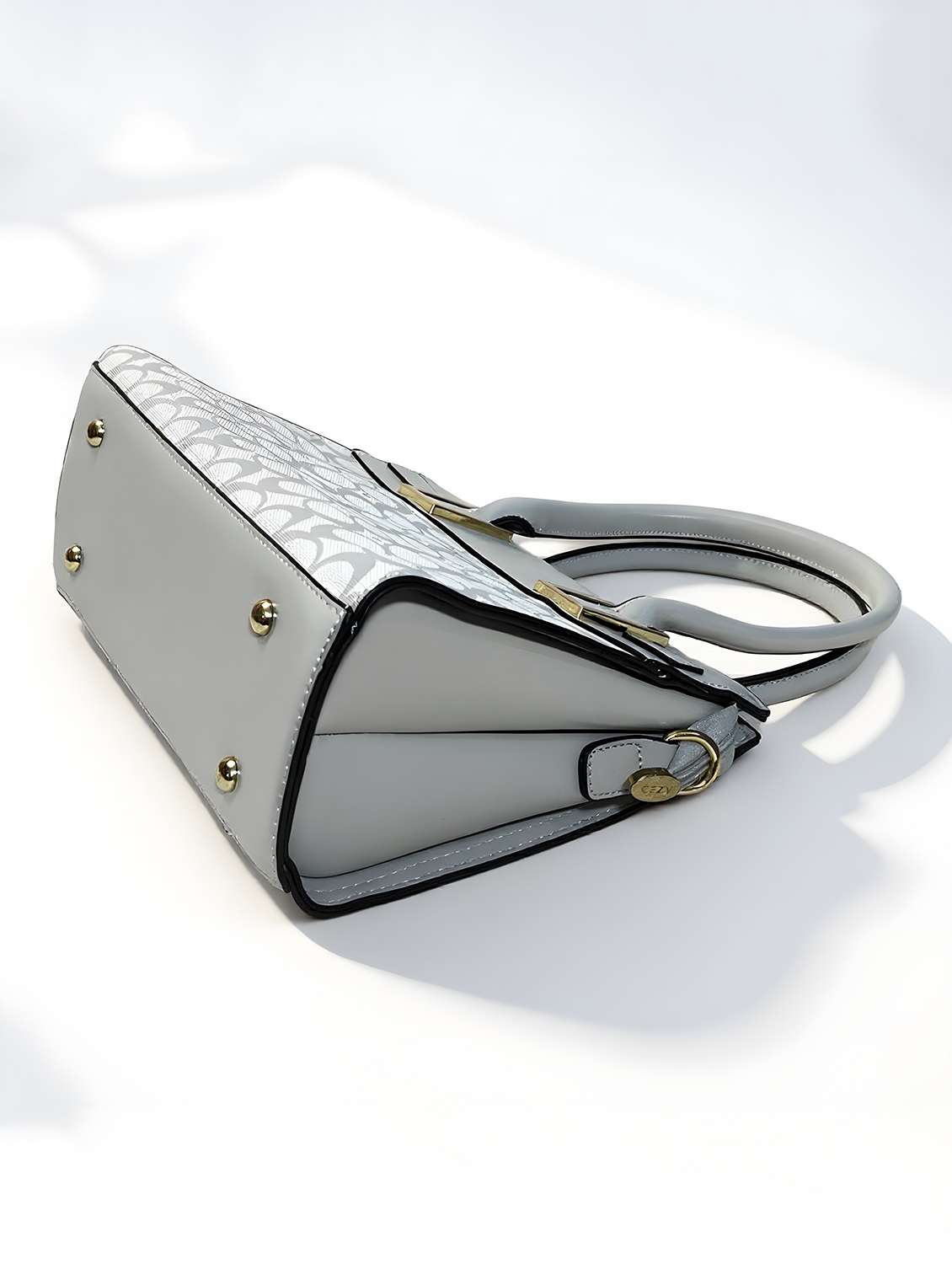 grey geometric print handbag with handle - 22080793 - Standard Image - 4