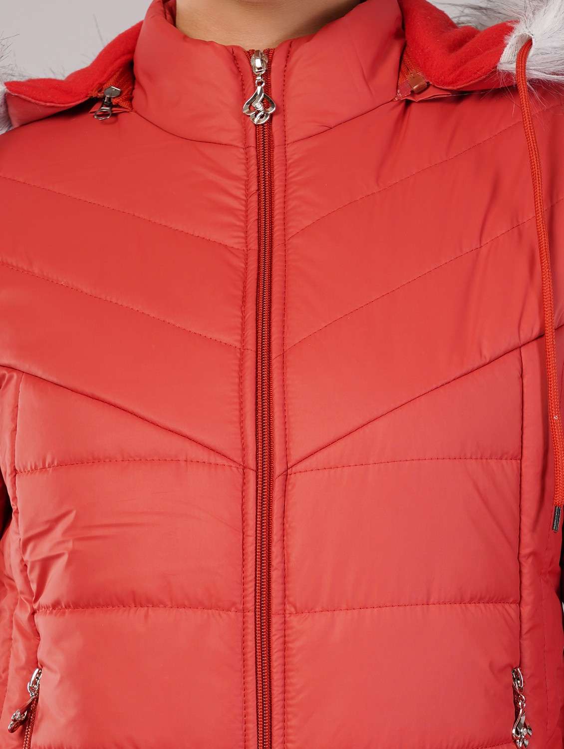 women solid long sleeve hooded quilted jacket - 22080941 - Standard Image - 4